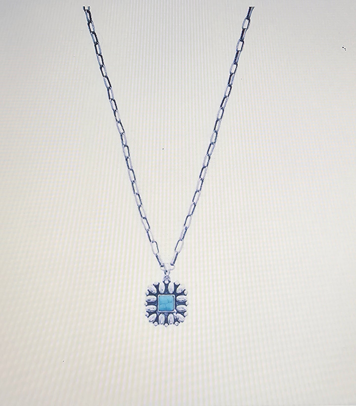 Western Square Pendant Necklace