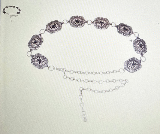 Gold Flora Concho Belt