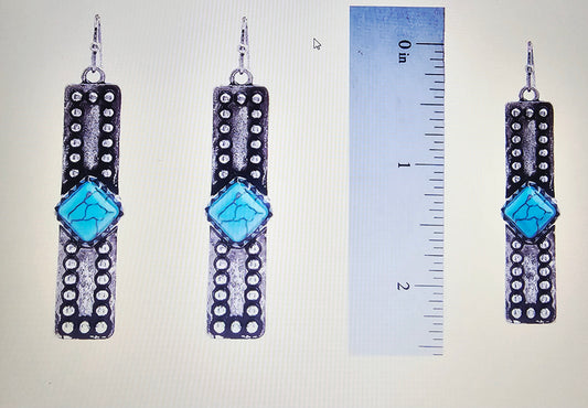 Stone Bar Dangle Earring